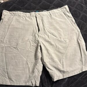OP four-way stretch flat front shorts in gray size 42